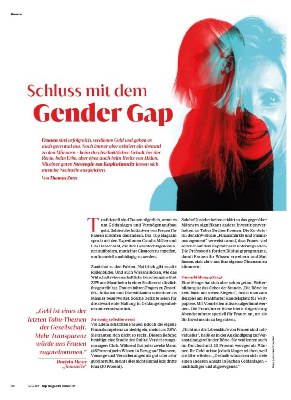 Top Magazin Frankfurt, Ausgabe Herbst 2021, Investments für Frauen
