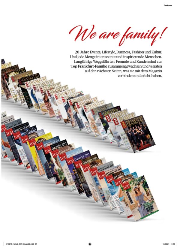 Top Magazin Frankfurt, Ausgabe Herbst 2021, We are Family