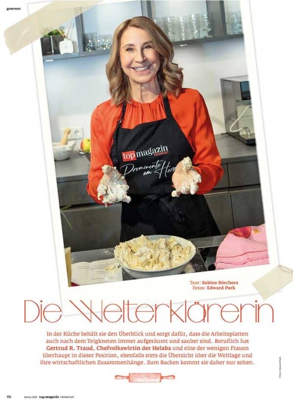Top Magazin Frankfurt Backen mit Gertrud R. Traud