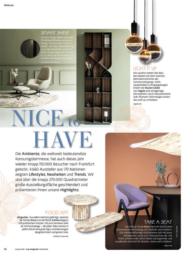 Top Magazin Frankfurt - Nice to have Ambiente