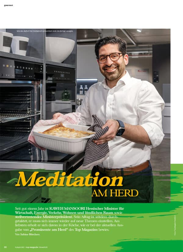 Top Magazin Frankfurt - Prominente am Herd Kaweh Mansoori