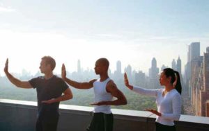 Taiji im Mandarin Oriental New York mit Blick auf den Central Park