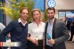 Hoher Besuch aus Wolfsburg Kaspar Delahaye mit Bettina Klier und Kurt Hofbauer