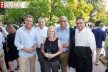 Messechef Detlef Braun mit Hermann Tietken Conexus mit Dagmar und Attila Plaz Brillen Plaz und Gerhard Erning Permitto