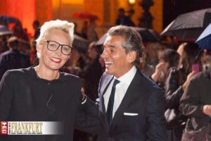 Amüsierten sich auf dem roten Teppich - Moderatorin Bärbel Schäfer und Michel Friedman