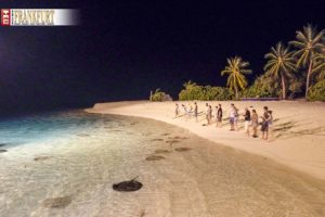 Stingray Fütterung auf Sun Island