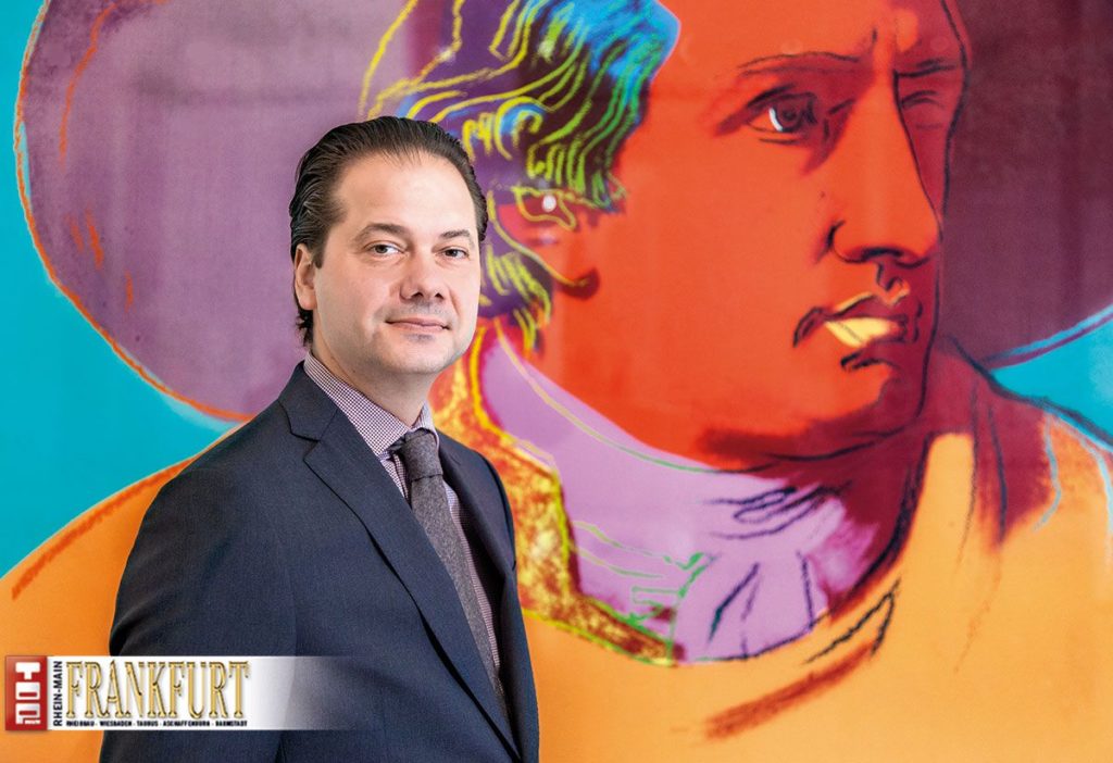 Städel-Direktor Max Hollein vor Warhols Goethe