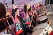 Mit japanischen Trommeln begrüßte das Ensemble Sakura No Ki Daiko die Ballgäste vor dem Gesellschaftshaus.
