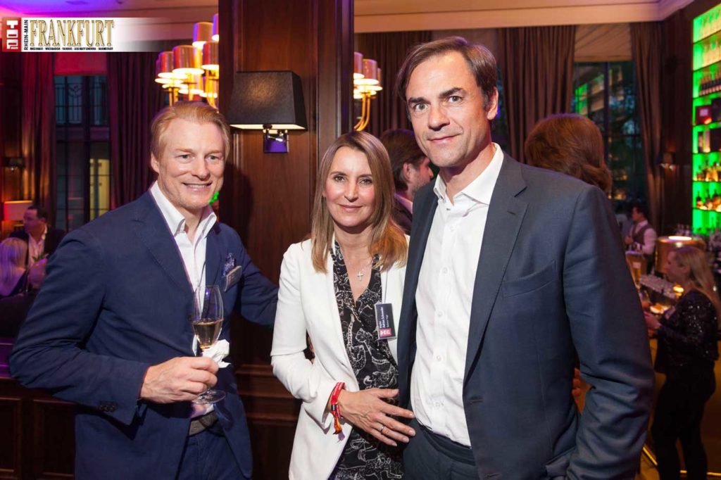 Gregor Meyer (Meyer Frankfurt), Brigitte Adrian-Schroeder (Balance Yoga Institut) und Markus Schroeder (Santander)