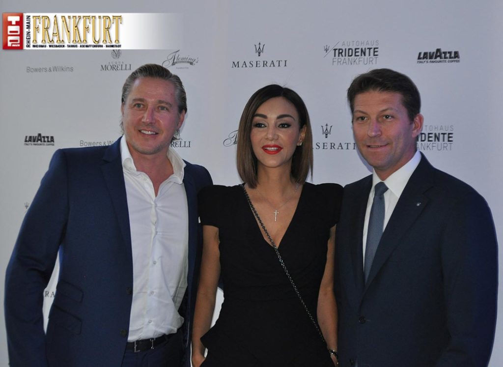 Franjo und Verona Pooth mit dem General Manager von Maserati Europe, Giulio Pastore