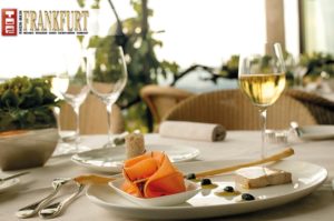 Gänsestopfleber mit Cantaloupemelone in der Burg Schwarzenstein