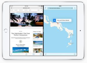 Split View - Neben der aktiven App lässt sich eine zweite anzeigen.