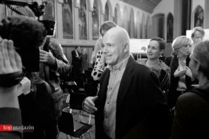 Buchpreisgewinner Frank Witzel beim Verlassen des Kaisersaals