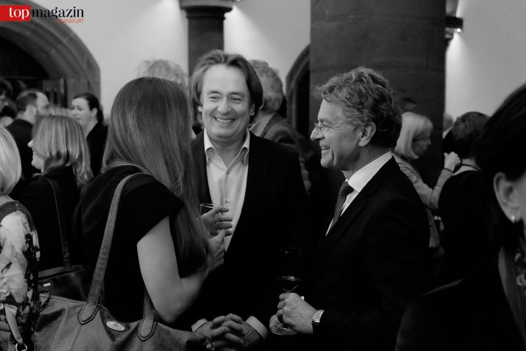 Franziska Junge im Gespräch mit Buchpreis Moderator Gerd Scobel und dem Hauptgeschäftsführer des Börsenvereins, Alexander Skipis