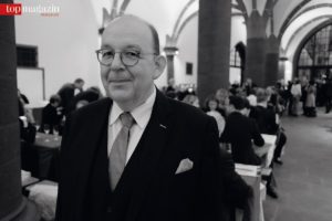 Literaturkritiker Denis Scheck auf der After-Show-Party des Deutschen Buchpreises