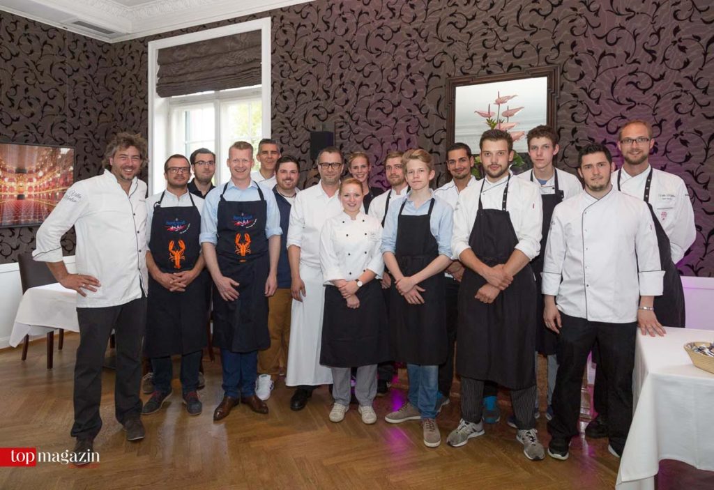 Villa Merton-Chef Andre Großfeld mit seinem Team