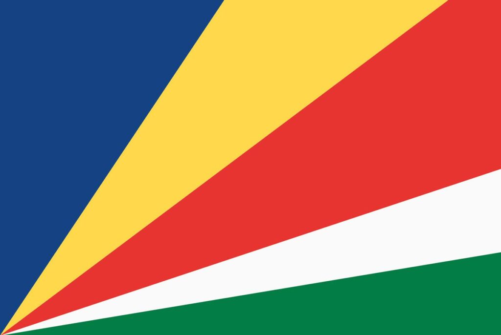 Die Flagge der Republik Seychellen