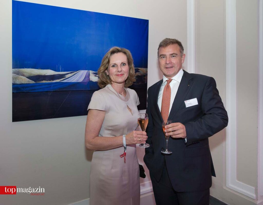 Petra Becker (International Art Bridge) mit Dr. Jörg Kariger (Hetairos Capital)