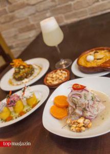 Ceviche und Pisco Sour im Restaurant Miraflores