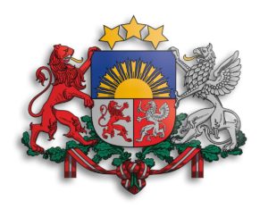Das Wappen Lettlands