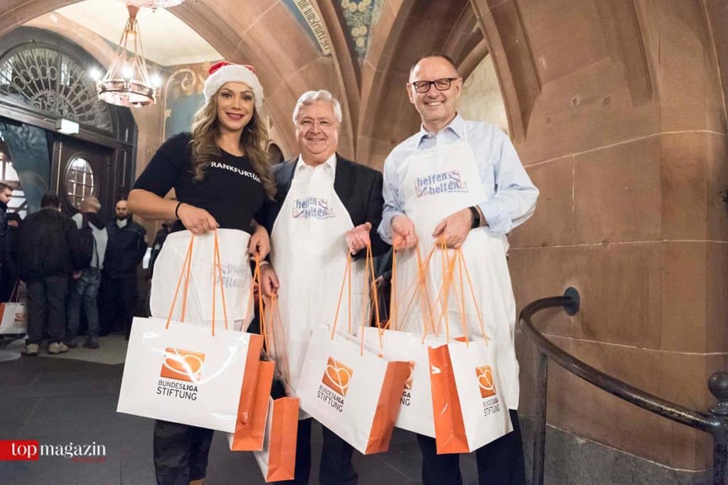 Schauspielerin Radost Bokel mit Commerzbank-Aufsichtsratchef Klaus-Peter Müller und hr-Intendant Manfred Krupp