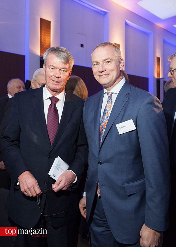 Wolfgang Kirsch (Vorstandsvorsitzender DZ-Bank) mit Carsten Kengeter (Vorstandsvorsitzender Deutsche Börse)