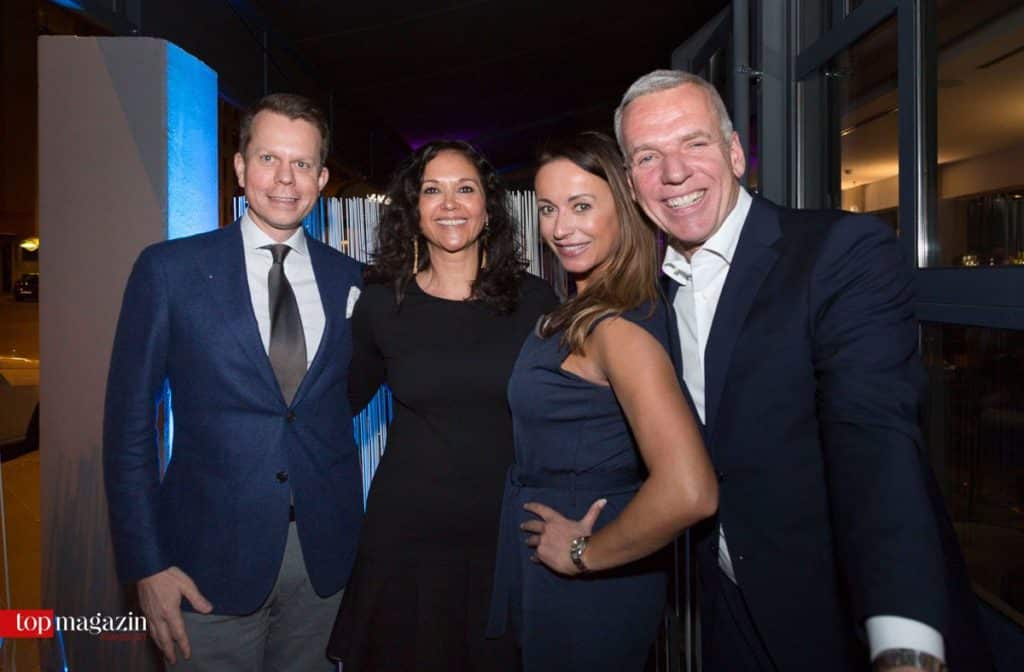 David Schmitt (Engel & Völkers Residential) mit Mirjana Wetzel (Commerzbank), Dania Irde und Oliver Gripp (Engel & Völkers Residential)