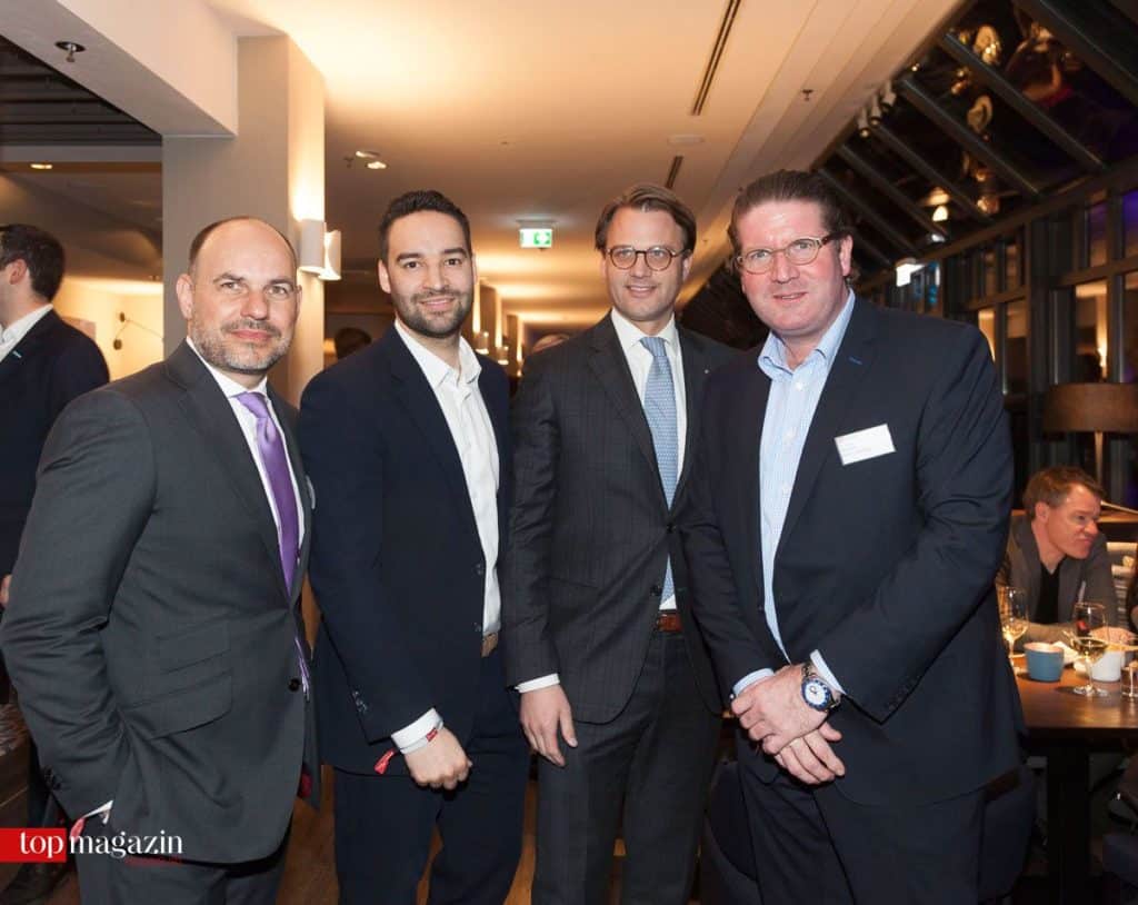 Ersin Soykandar (Feri Trust) mit Philipp Grévy, Christian Mühlhäuser (Pneumobil) und Thomas Kremer (b-k-p Consulting)