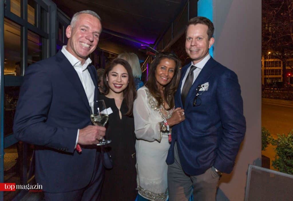 Oliver Gripp (Engel & Völkers Residential) mit Ellie Nguyen (Top Magazin), Edith Hunzinger und David Schmitt (Engel & Völkers Residential)