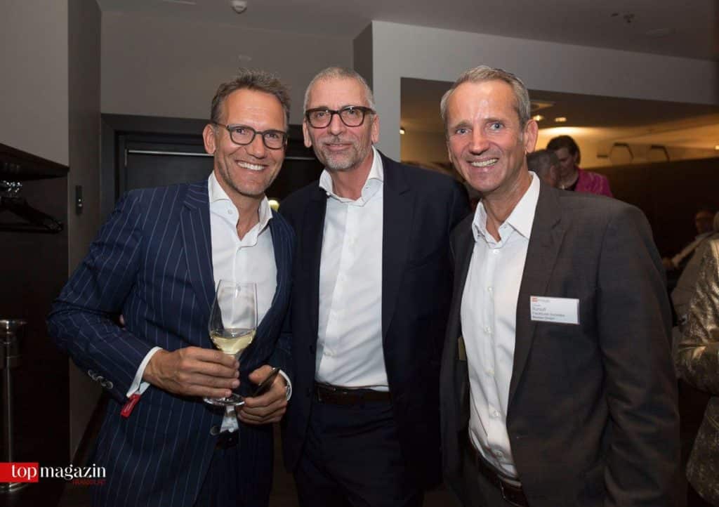 Ulrich Höller (GEG German Estate Group) mit Rainer M. Ballwanz (Ballwanz Immobilien) und Oliver Rohloff (Frankfurter Societäts-Medien GmbH)