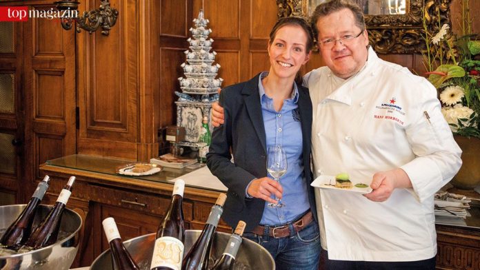 Jessica Schönfeld (Weingut von Winning) mit Hans Horberth