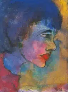Emil Nolde - Mädchenkopf