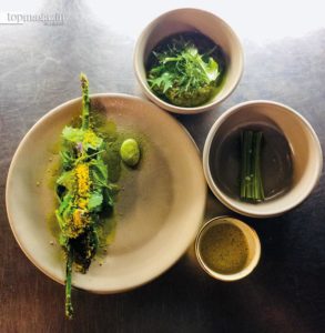Wildspargel mit Rübstiel & Kernen