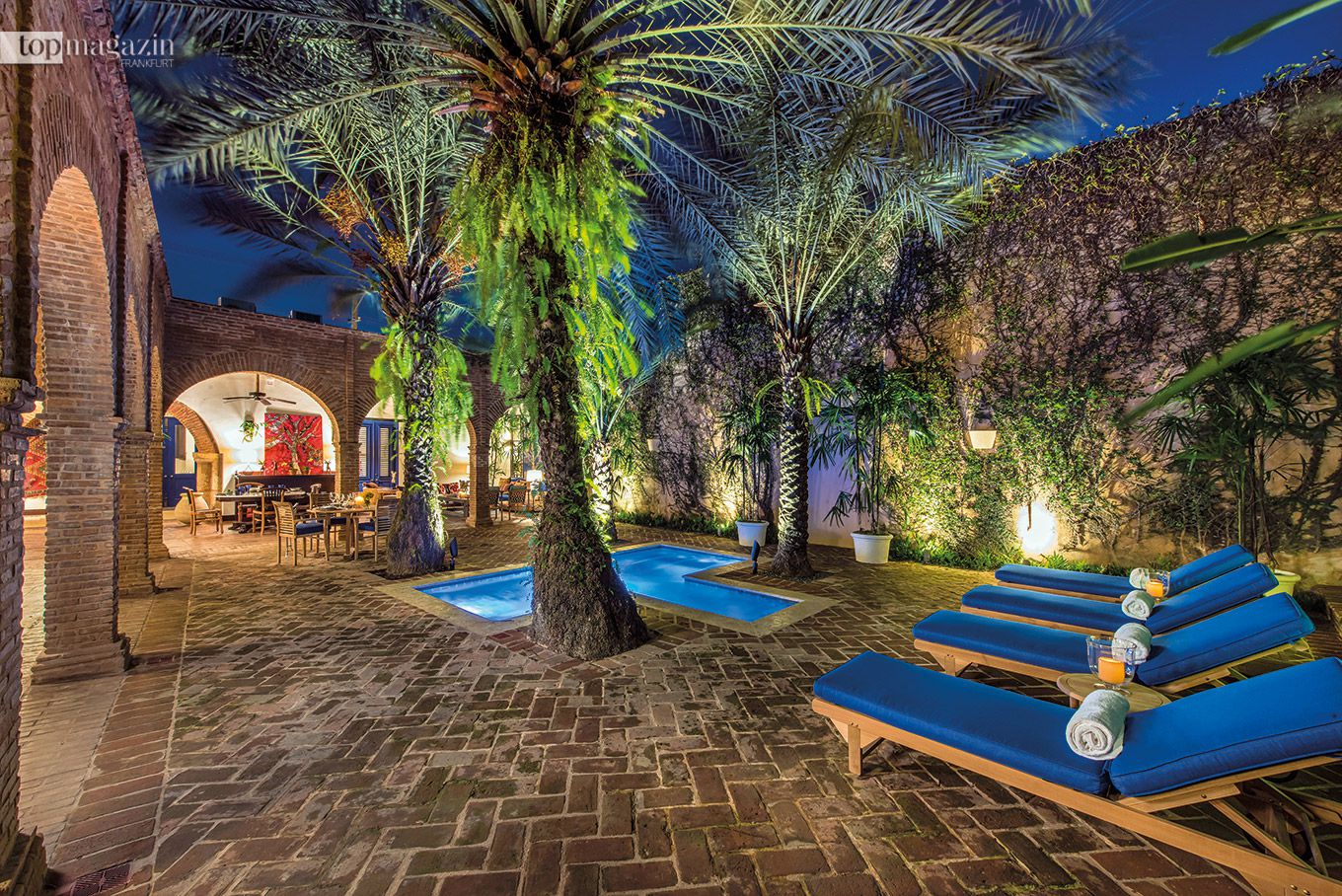 Casas del XVI – Innenhof und privater Pool der Royal Suite Casas del XVI – Innenhof und privater Pool der Royal Suite