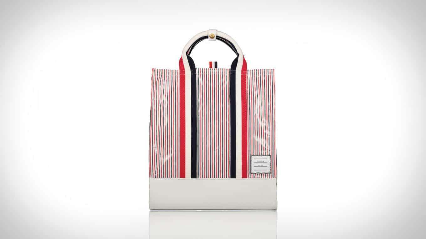 Medium Red Tote Bag by Thom Browne