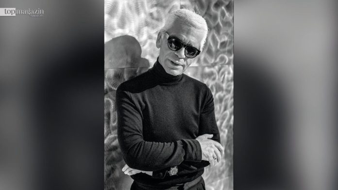 Karl Lagerfeld 2001 in Paris