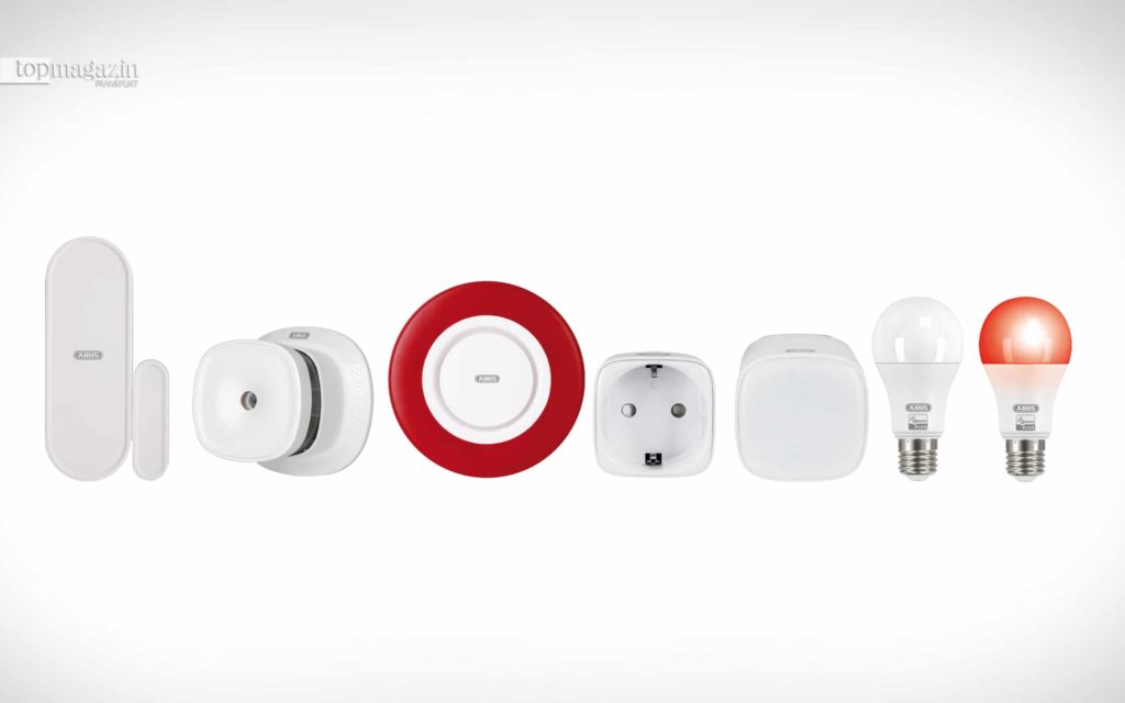 Z-Wave Gateway, kann bis zu 120 Komponenten wie Multisensoren, Tür- und Fensterkontakte, Kameras, Innensirenen oder auch LED-Lampen, Wasser- und Rauchmelder verknüpfen