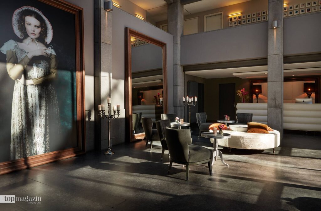 Die Lobby des Design-Hotels in der Gerbermühle (Foto Gekko Group / Gerbermühle)