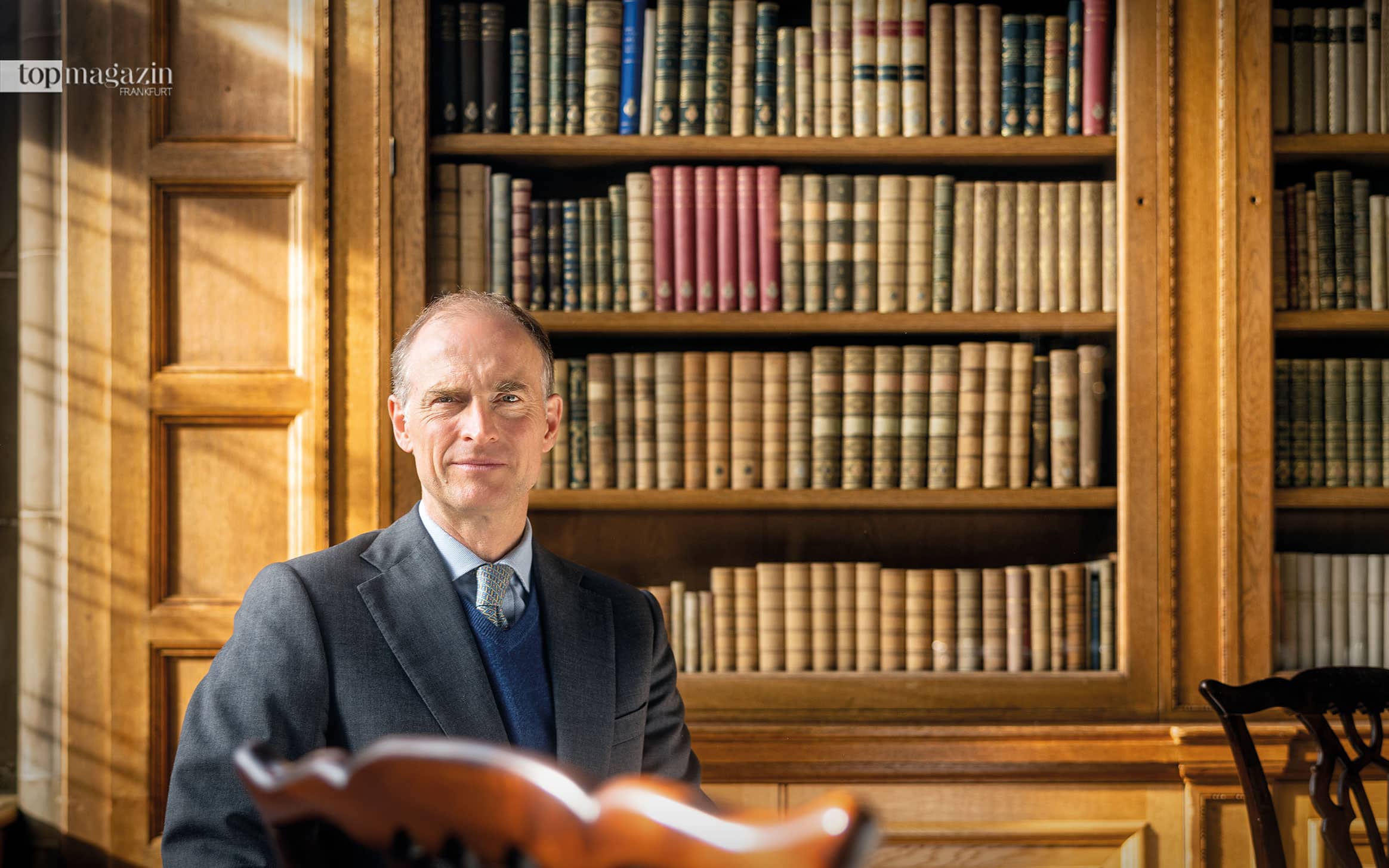 Landgraf Donatus von Hessen in der Bibliothek des Schlosshotels Kronberg (Foto Fricke) Landgraf Donatus von Hessen in der Bibliothek des Schlosshotels Kronberg (Foto Fricke)