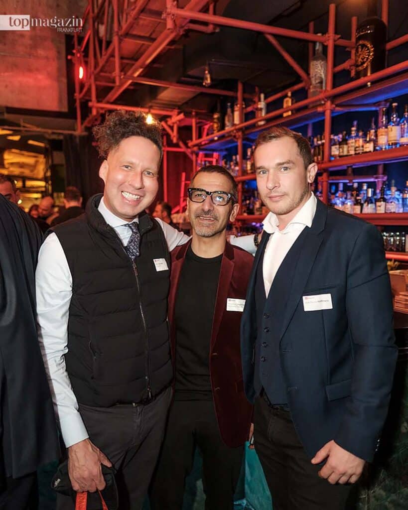 Joern Herseth (EichenFels) mit Anoshirvan Haghnazari (Haghnazari Teppiche) und Jean-Pierre Hoffmann (JP Associates)