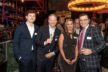 Linus Levinger und Hoteldirektor Stefan Frank Steigenberger Icon Frankfurter Hof mit Top Barbier Mounir Damlkhi Spa im Frankfurter Hof und seine Frau Btissam