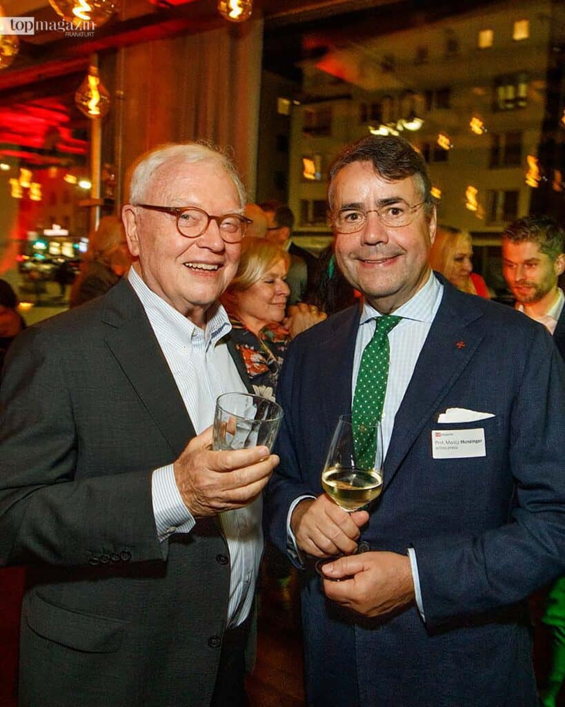 Michael Herrmann (Rheingau Musik Festival) mit Prof. Moritz Hunzinger (Action Press)