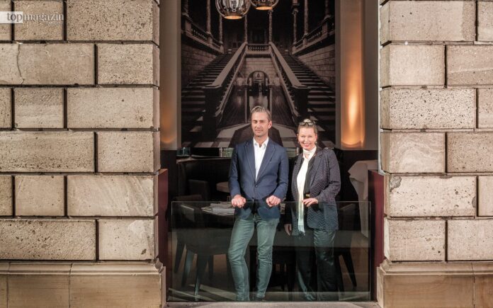 Matthias Batz und Manuela Scheubel (TRUFFLE Art Advisory) im Holbein´s