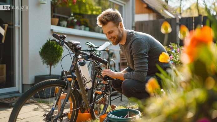 Mit ein paar Handgriffen machen Sie ihr Fahrrad wieder fit (Foto: Top Magazin Frankfurt / Midjourney)