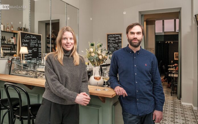 Tara North und Maurice Mohn an der stilvollen Bar des L´Huitre
