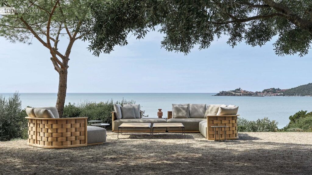 Die Outdoor Möbel aus der Landmark Collection von Molteni überzeugen mit schlichtem Design und tollen Materialien (Foto: Molteni)