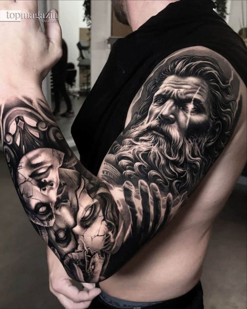 Ein gestochen scharfes Realistic-Tattoo schmückt den linken Arm des Kunden (Foto: Prime Ink Tattoo)