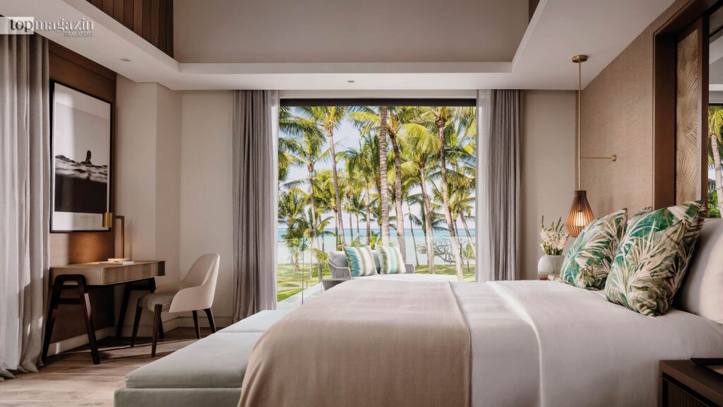 Der Master Bedroom einer Private Villa mit Ozeanblick (Foto: One&Only)