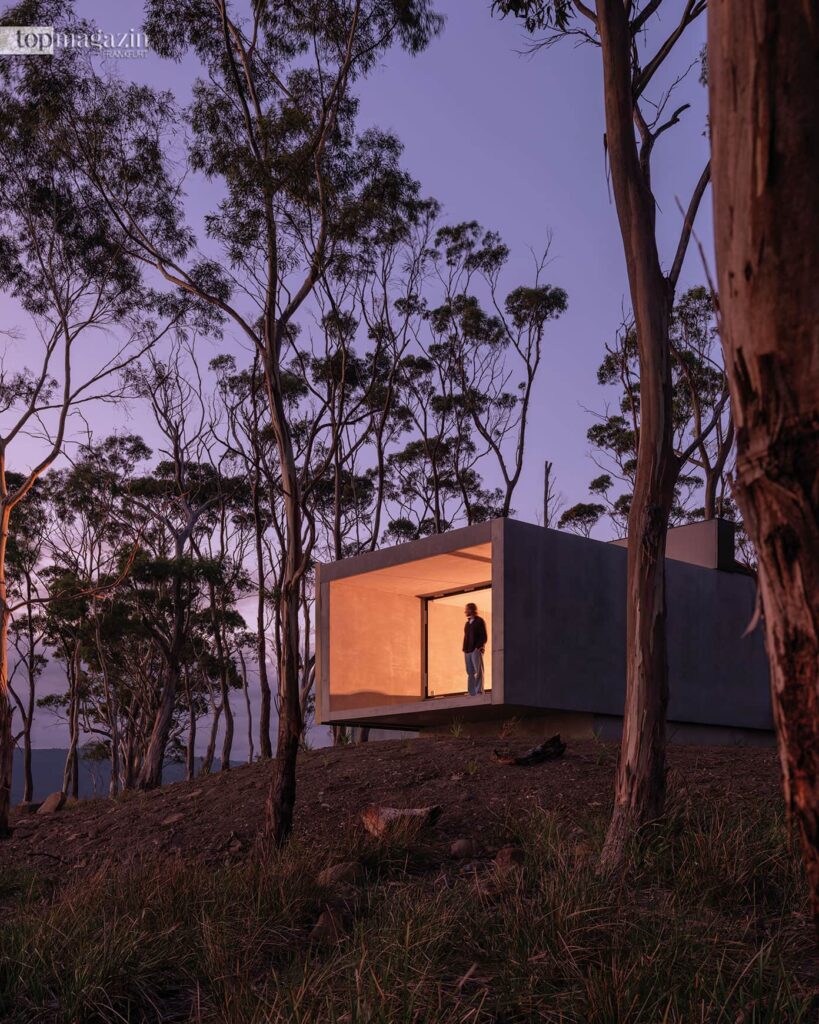 Der Vipp Tunnel am nordwestlichen Punkt von Bruny Island – ein exklusives Hideaway für Designliebhaber, abgelegen und naturnah (Foto: Vipp)