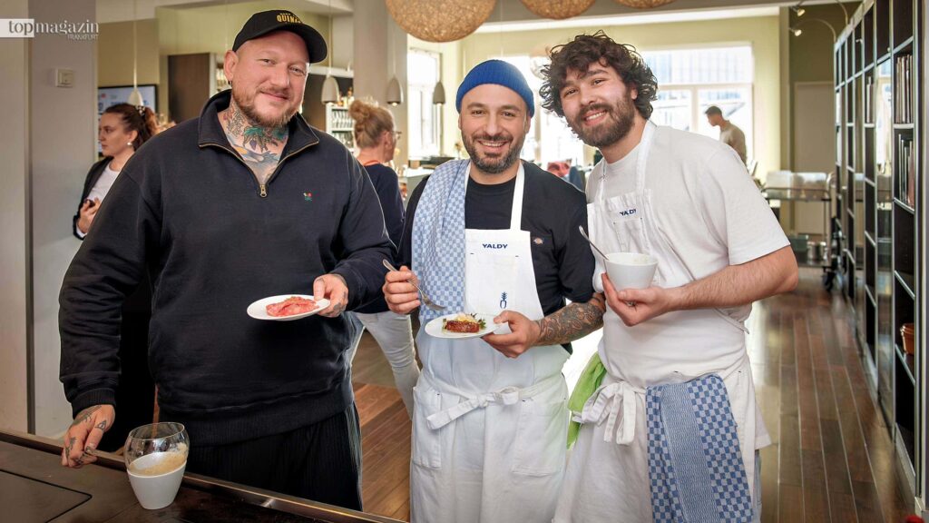 Punkt gastronomiczny Eat & Meet we Frankfurcie zostanie zamknięty w 2026 roku: zespół Yaldy z Michele Heinrich, Nunzio Autiero i Danielem Barbosą